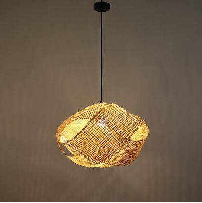 Lámpara de suspensión design bambú entretejido Personalidad