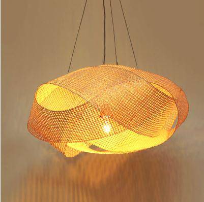 pendant light intertwined bamboo design Personality