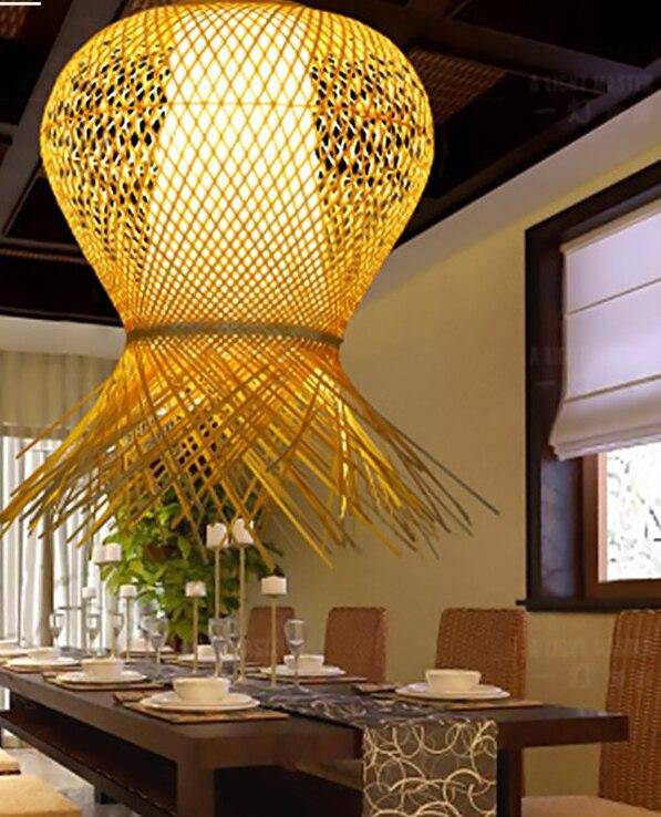 pendant light Woven bamboo design