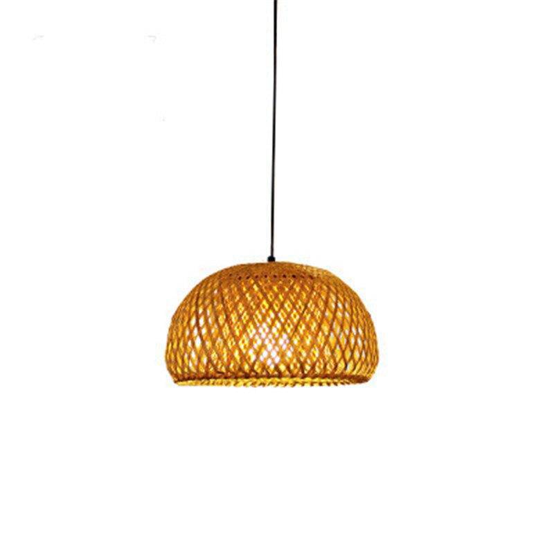 pendant light Rounded design in Rattan bamboo