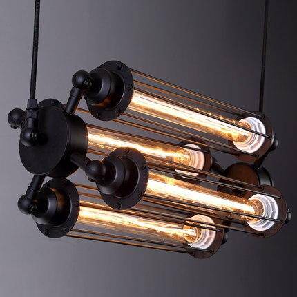 pendant light industrial LED with bulb and lampshade metal retro