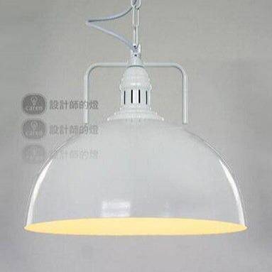 Lámpara de suspensión LED industrial con pantalla metálica redondeada