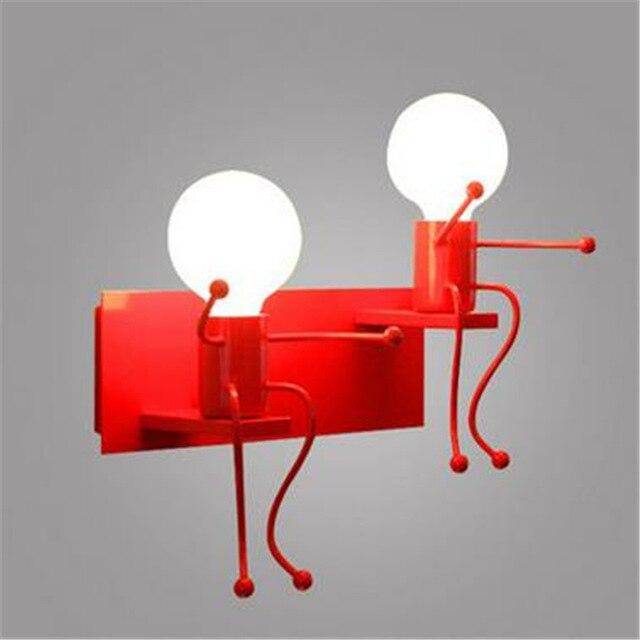 wall lamp design in the shape of a 3D man (various colours)