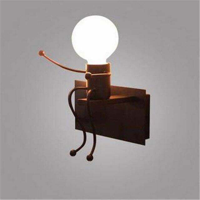 wall lamp design in the shape of a 3D man (various colours)