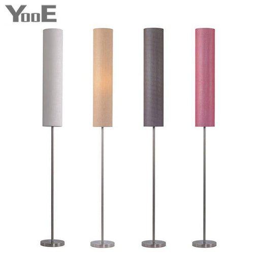 Floor lamp with lampshade in coloured fabric tube
