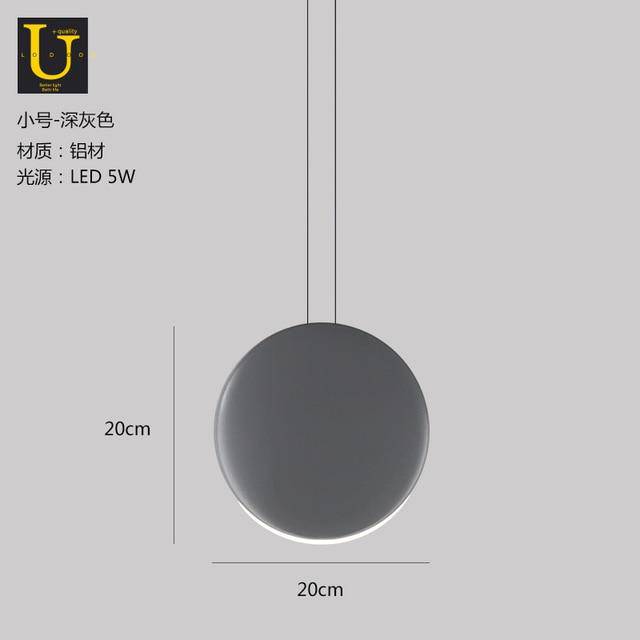 Lámpara de suspensión design LED redondo de aluminio