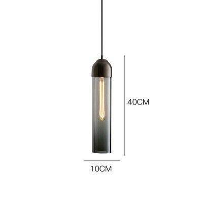 Lámpara de suspensión design LED cilíndrico en vidrio coloreado Hang