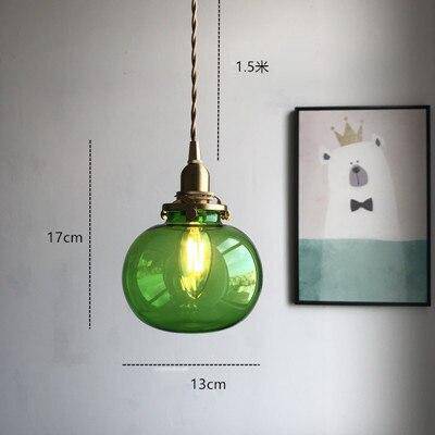 Lámpara de suspensión design Vidrio coloreado LED estilo Jiamen