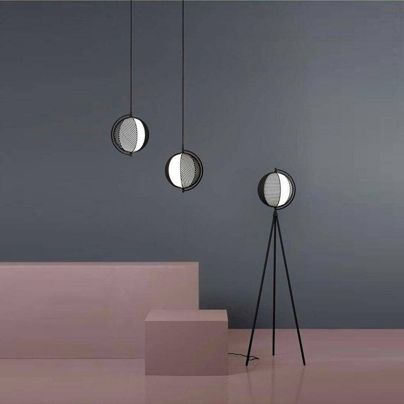 pendant light industrial style metal ball LED design