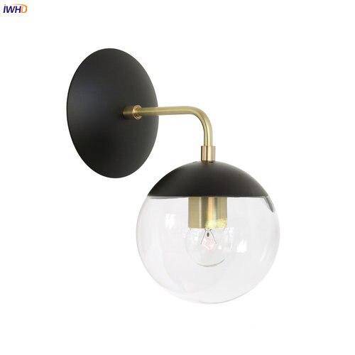 Applique murale moderne LED en métal avec boule en verre Light