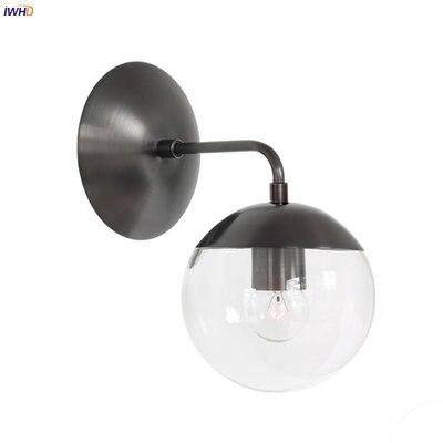 Applique murale moderne LED en métal avec boule en verre Light