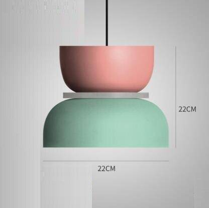 Lámpara de suspensión design redondo metálico de color Moderno