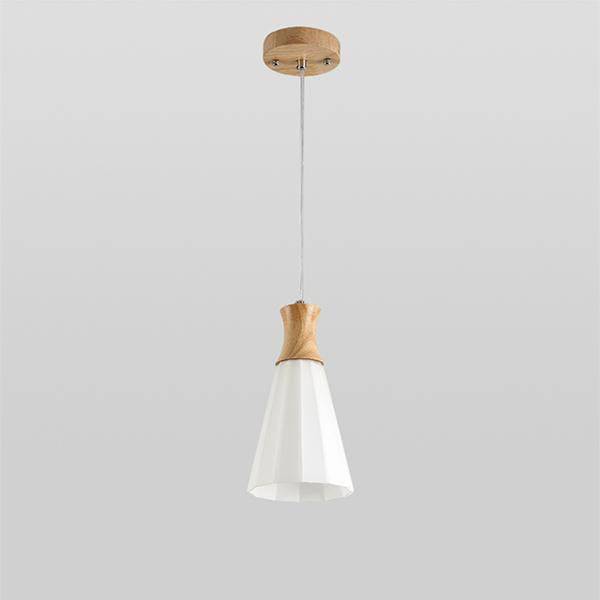 pendant light Japanese style LED wooden cone design