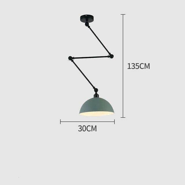 Lámpara de techo LED design con brazo articulado y pantalla de color Macaron