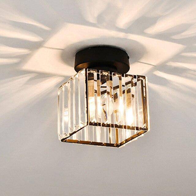 Round or square ceiling lamp in Luxury glass crystal