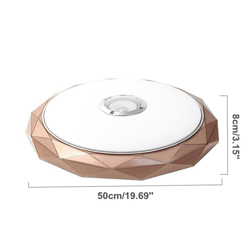 Round geometric pink gold dimmable LED ceiling lamp