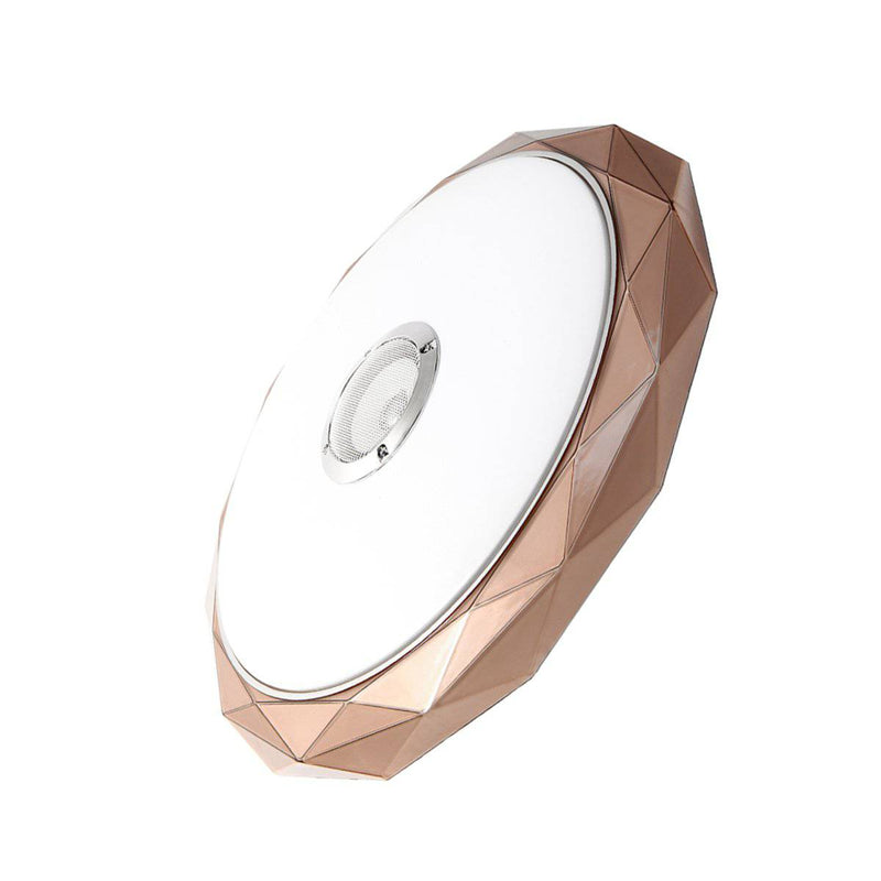 Round geometric pink gold dimmable LED ceiling lamp