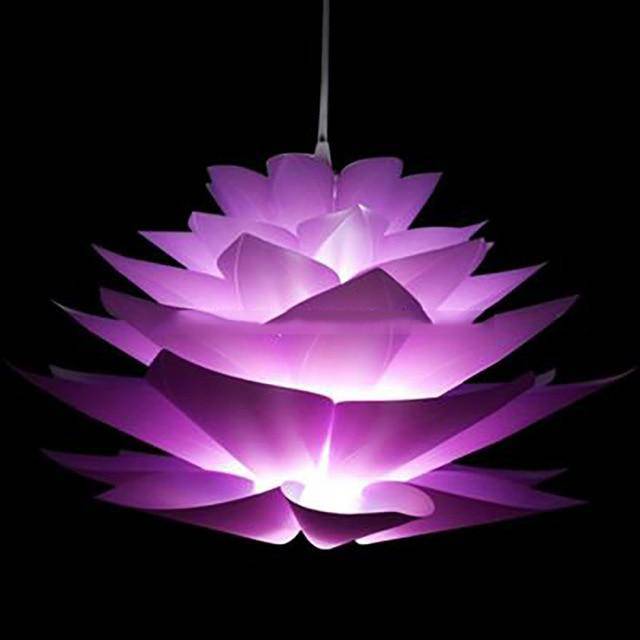 pendant light in the shape of a white petal flower Puzzle