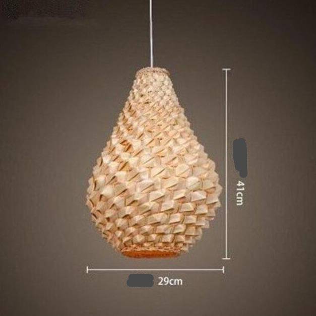 pendant light LED with lampshade rattan of different shapes Rui