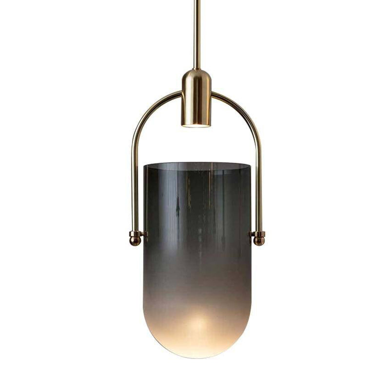 pendant light design in illuminated glass and Spotlight gold Modern