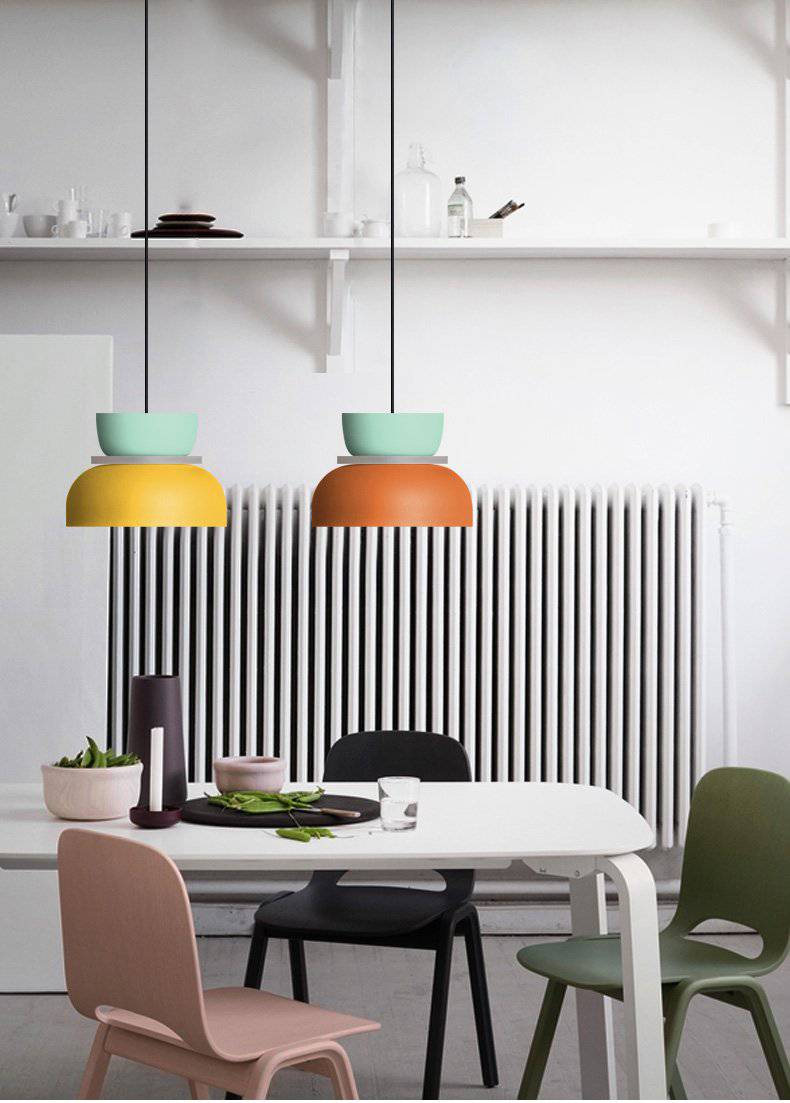 pendant light colorful rounded design in Modern metal