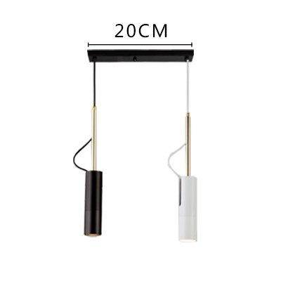 Lámpara de suspensión design LED cilíndrico de metal Estilo colgante