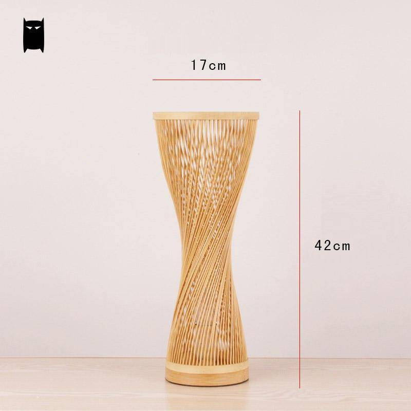 Lámpara de cabecera de bambú de estilo japonés