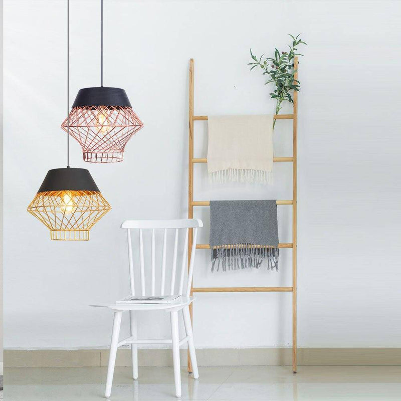 pendant light LED design with industrial metal cage Loft