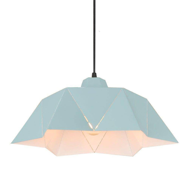 Retro LED pendant, lampshade with metal triangles Vintage