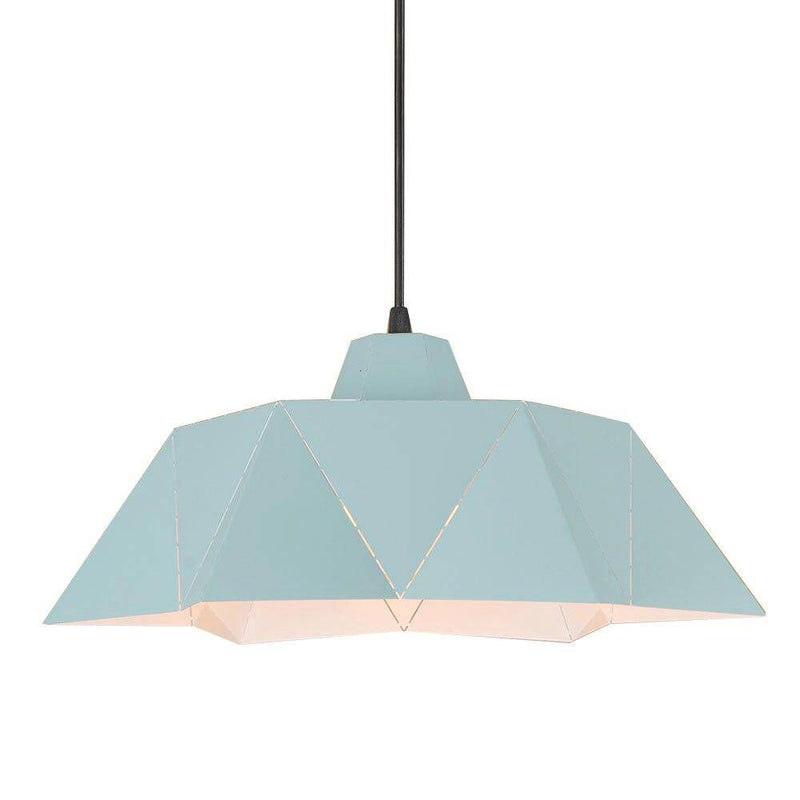 Retro LED pendant, lampshade with metal triangles Vintage