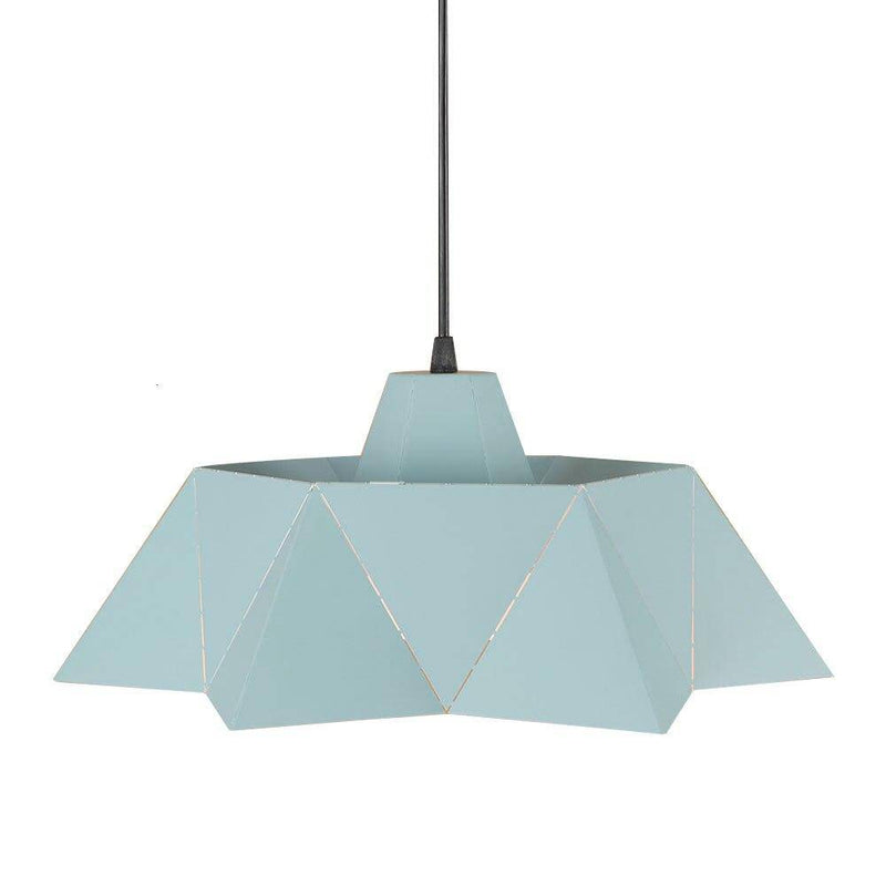 Retro LED pendant, lampshade with metal triangles Vintage