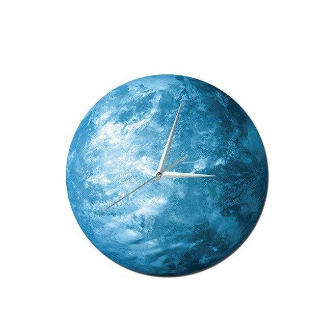 Round coloured moon wall clock 30cm Luminous