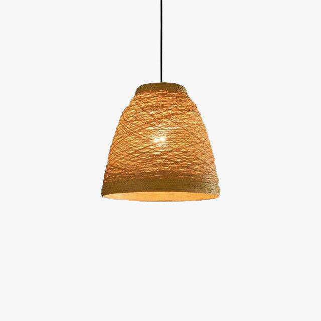 pendant light Rattan LED colorful Farm style