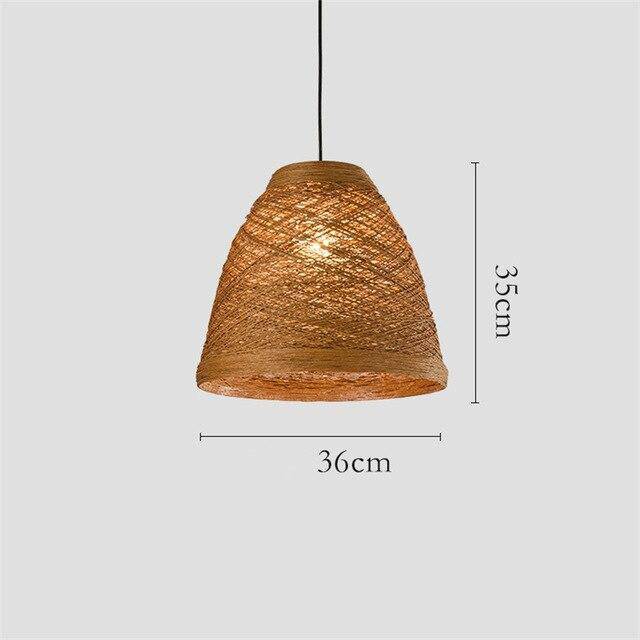 pendant light Rattan LED colorful Farm style