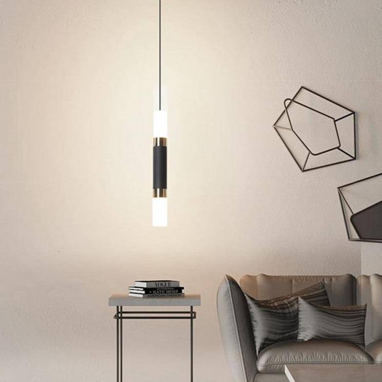 Suspension design LED cylindrique en acier Mosko