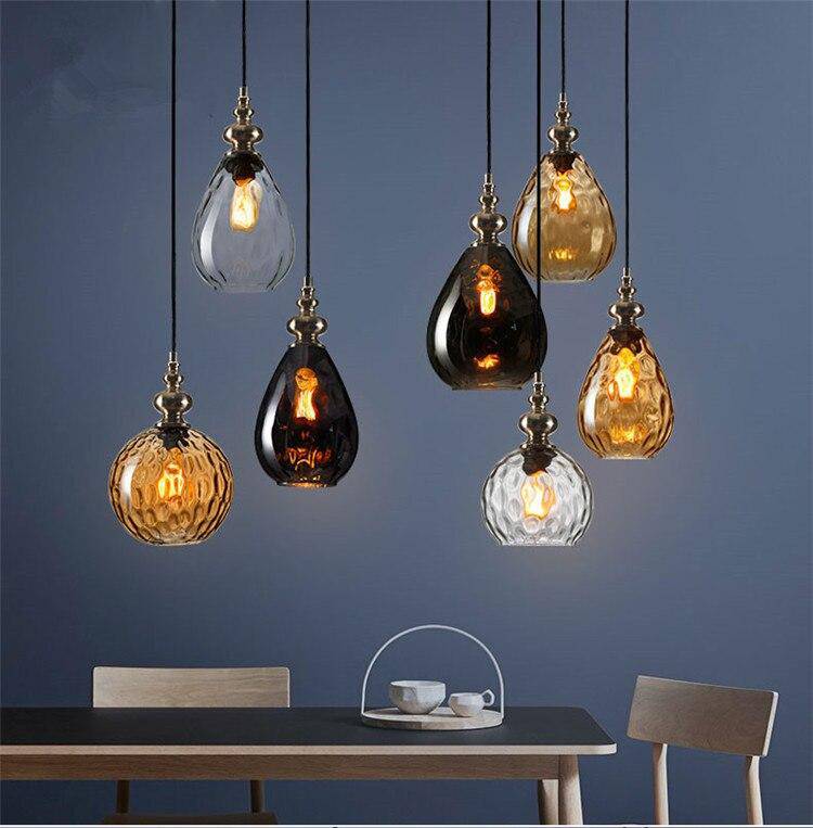pendant light vintage colored glass Lampen