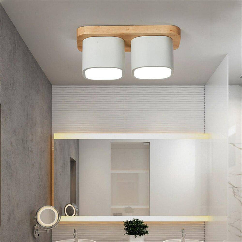 Moderna lámpara de techo LED con cubos metálicos de colores Loft