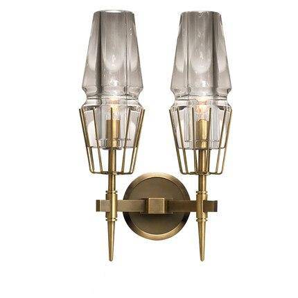 wall lamp LED design wall lamp with metal stand and lampshade glass