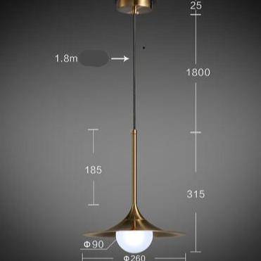 LED design chandelier with lampshade gold Hang style