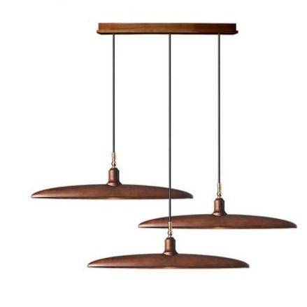 pendant light LED design with Nordic style wooden shades