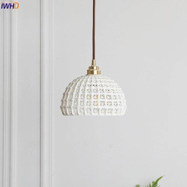 pendant light with lampshade modern Japanese style