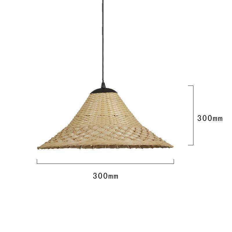 pendant light rustic LED with lampshade rattan