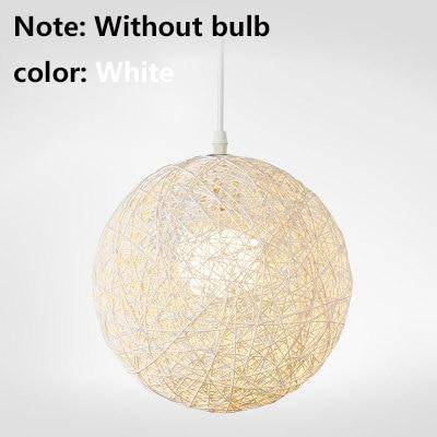 Wicker Color Fabric Ball pendant light