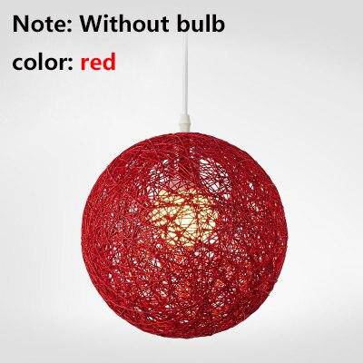 Wicker Color Fabric Ball pendant light