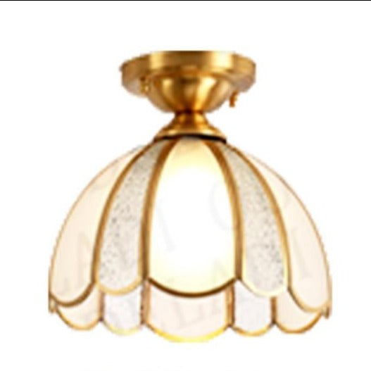 Lámpara de techo rústica dorada Guest