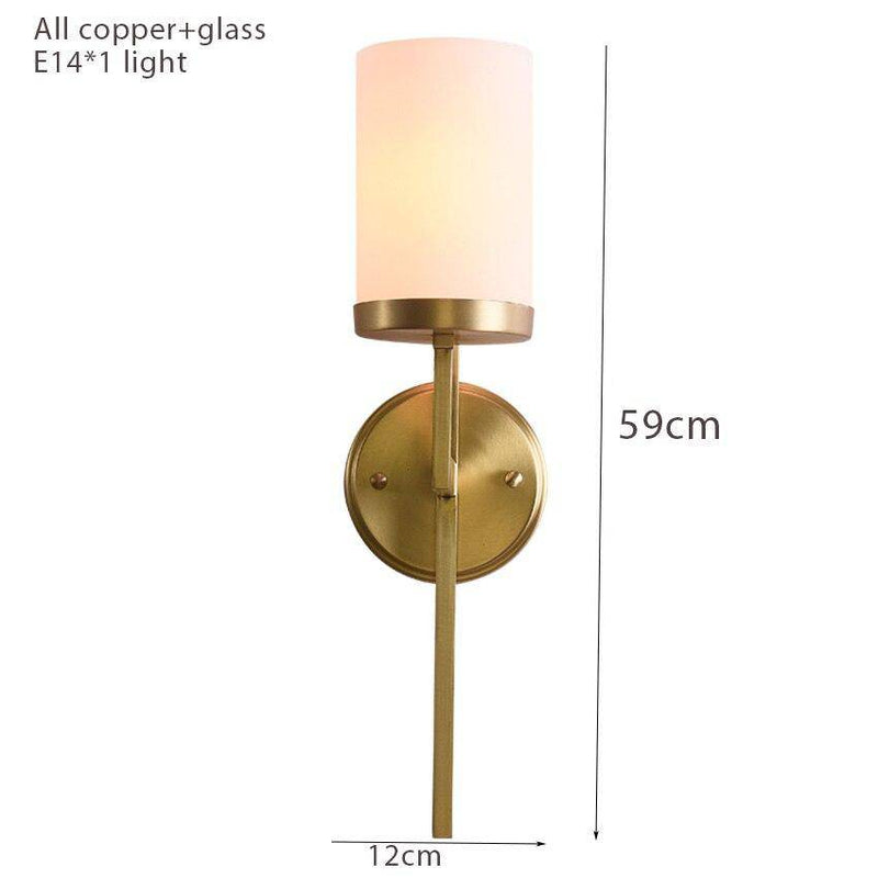Aplique design LED en metal dorado Estilo de lujo
