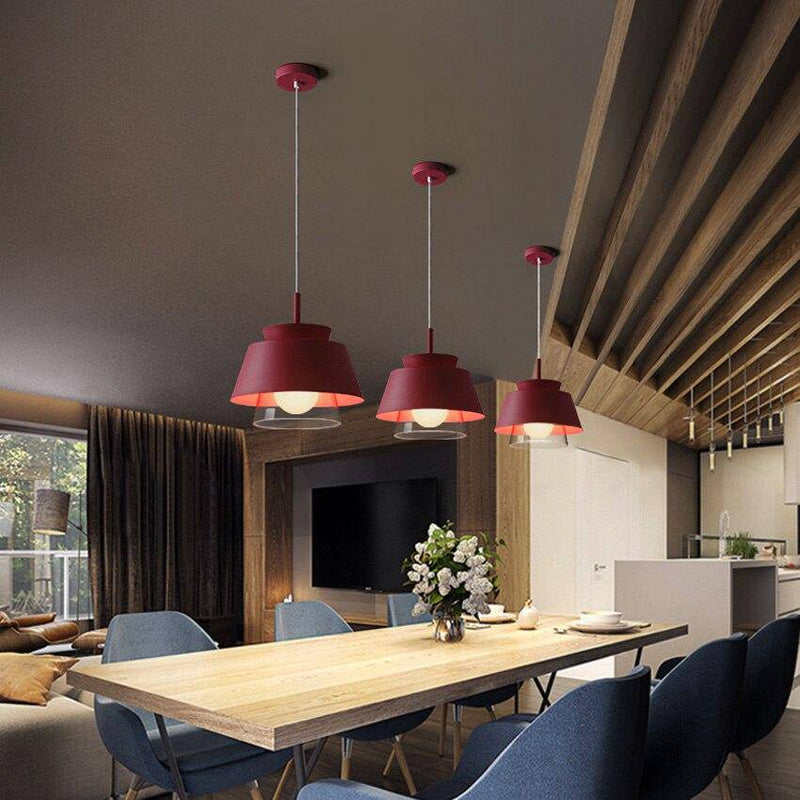 pendant light LED design with lampshade colored metal Fly