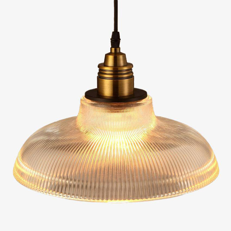 pendant light in glass and golden stand vintage style Loft