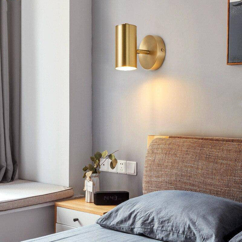 Applique murale spot dirigeable à LED doré