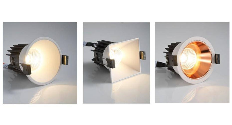 Moderno foco empotrado con varias formas de LED